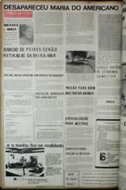 Página do jornal Correio do Ceará de fevereiro de 1972