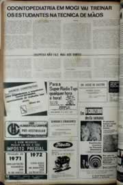 Página do jornal Correio do Ceará de fevereiro de 1972