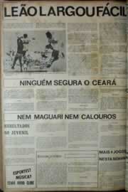 Página do jornal Correio do Ceará de fevereiro de 1972