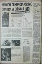 Página do jornal Correio do Ceará de março de 1972