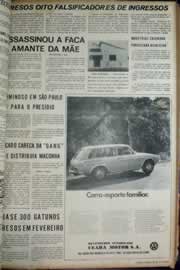 Página do jornal Correio do Ceará de março de 1972