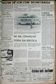 Página do jornal Correio do Ceará de março de 1972