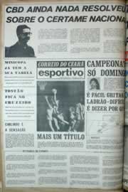 Página do jornal Correio do Ceará de março de 1972