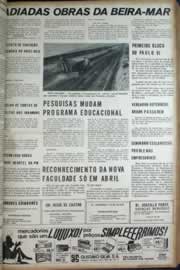 Página do jornal Correio do Ceará de março de 1972