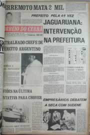 Página do jornal Correio do Ceará de abril de 1972