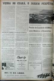 Página do jornal Correio do Ceará de abril de 1972