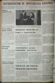 Página do jornal Correio do Ceará de abril de 1972