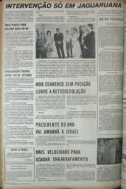 Página do jornal Correio do Ceará de abril de 1972