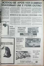 Página do jornal Correio do Ceará de abril de 1972