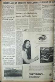 Página do jornal Correio do Ceará de abril de 1972
