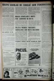 Página do jornal Correio do Ceará de maio de 1972