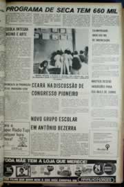 Página do jornal Correio do Ceará de maio de 1972