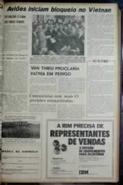 Página do jornal Correio do Ceará de maio de 1972