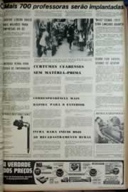 Página do jornal Correio do Ceará de maio de 1972