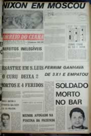 Página do jornal Correio do Ceará de maio de 1972