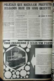 Página do jornal Correio do Ceará de junho de 1972