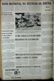 Página do jornal Correio do Ceará de junho de 1972