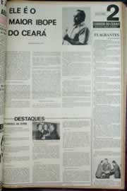 Página do jornal Correio do Ceará de junho de 1972