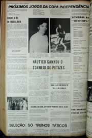 Página do jornal Correio do Ceará de junho de 1972