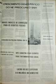 Página do jornal Correio do Ceará de julho de 1972