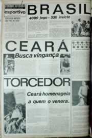 Página do jornal Correio do Ceará de julho de 1972