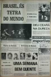 Página do jornal Correio do Ceará de julho de 1972