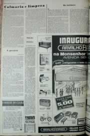 Página do jornal Correio do Ceará de julho de 1972
