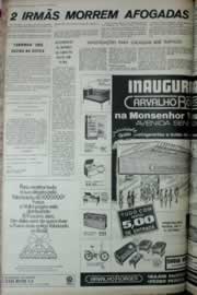 Página do jornal Correio do Ceará de julho de 1972