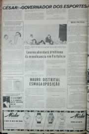 Página do jornal Correio do Ceará de julho de 1972