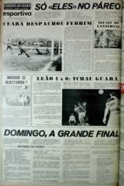 Página do jornal Correio do Ceará de julho de 1972