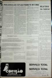 Página do jornal Correio do Ceará de agosto de 1972