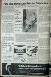 Página do jornal Correio do Ceará de agosto de 1972
