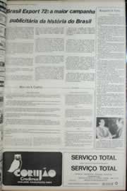 Página do jornal Correio do Ceará de agosto de 1972