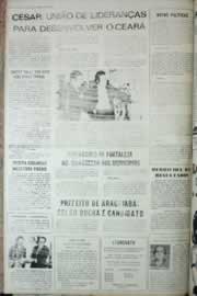 Página do jornal Correio do Ceará de agosto de 1972