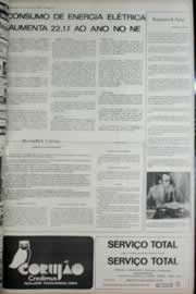 Página do jornal Correio do Ceará de agosto de 1972