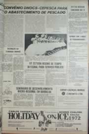 Página do jornal Correio do Ceará de agosto de 1972
