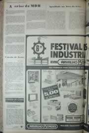 Página do jornal Correio do Ceará de agosto de 1972