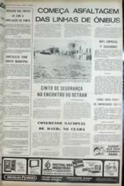Página do jornal Correio do Ceará de agosto de 1972