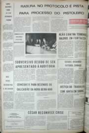 Página do jornal Correio do Ceará de agosto de 1972