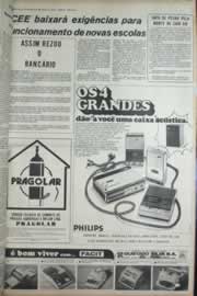 Página do jornal Correio do Ceará de agosto de 1972