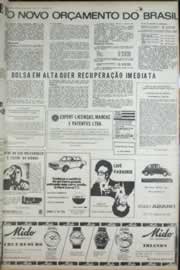 Página do jornal Correio do Ceará de agosto de 1972