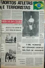 Página do jornal Correio do Ceará de setembro de 1972