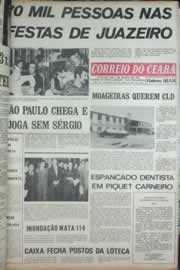 Página do jornal Correio do Ceará de setembro de 1972