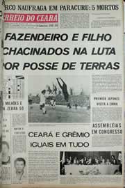 Página do jornal Correio do Ceará de setembro de 1972