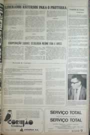 Página do jornal Correio do Ceará de outubro de 1972