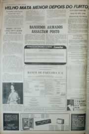 Página do jornal Correio do Ceará de outubro de 1972