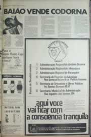 Página do jornal Correio do Ceará de outubro de 1972