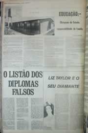 Página do jornal Correio do Ceará de outubro de 1972