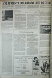 Página do jornal Correio do Ceará de outubro de 1972