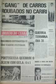 Página do jornal Correio do Ceará de outubro de 1972